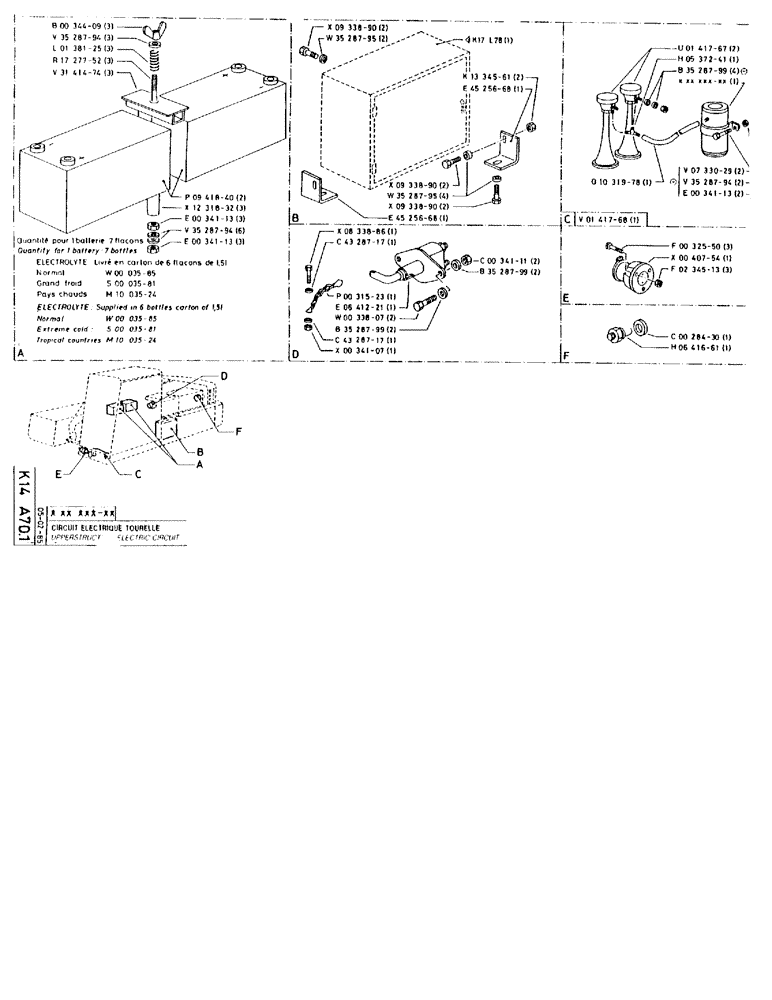 Схема запчастей Case 90BCL - (365) - UPPERSTRUCTURE ELECTRIC CIRCUIT (06) - ELECTRICAL SYSTEMS