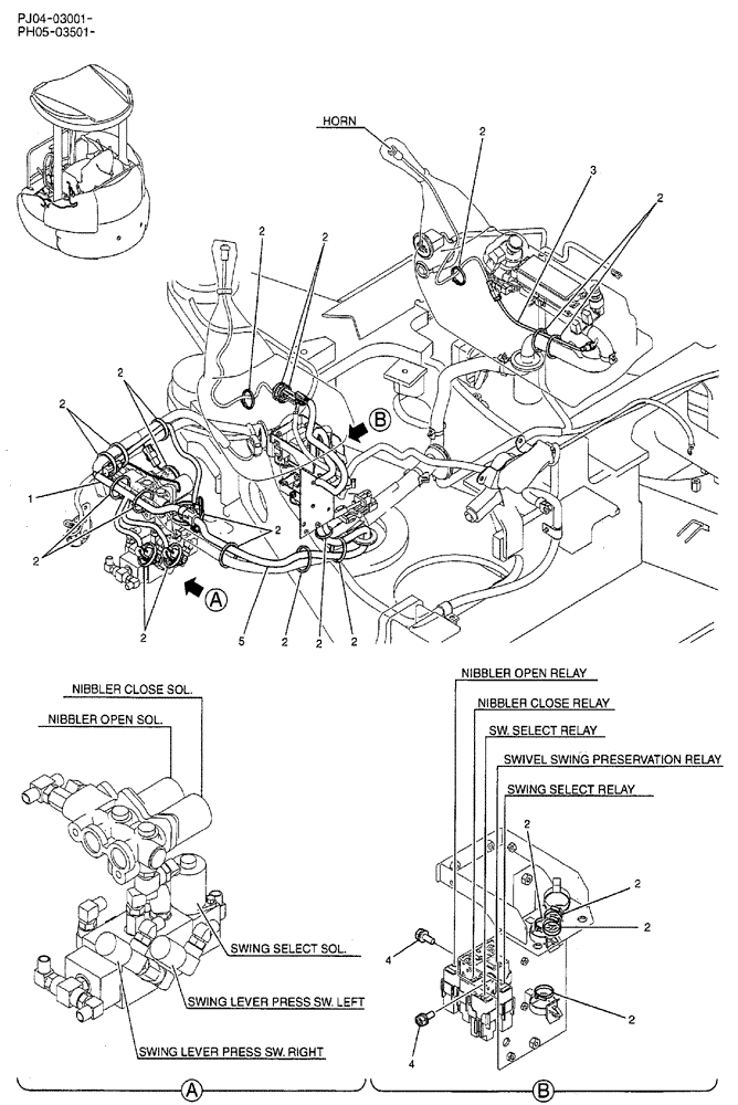 Схема запчастей Case CX50B - (02-099) - HARNESS ASSEMBLY (05) - SUPERSTRUCTURE