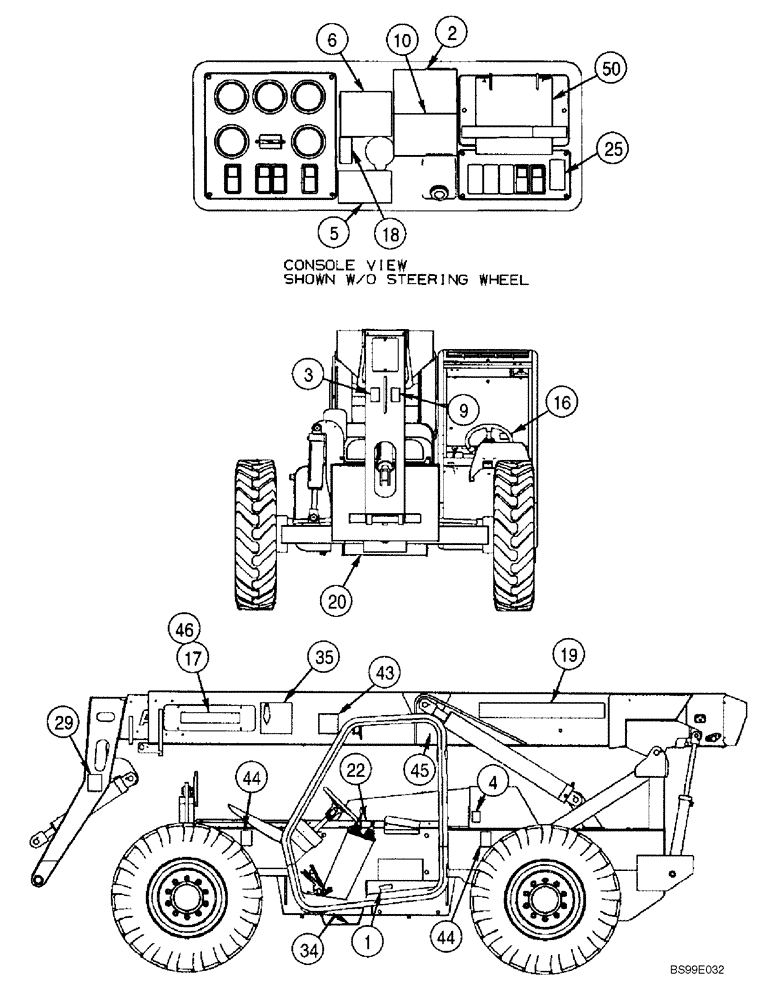 Схема запчастей Case 686G - (9-58) - DECALS, LEFT-HAND SIDE (SERIES 2 686G; SERIES 2 BSN 686GXR JFE0001848; 688G BSN JFE0003613) (09) - CHASSIS/ATTACHMENTS