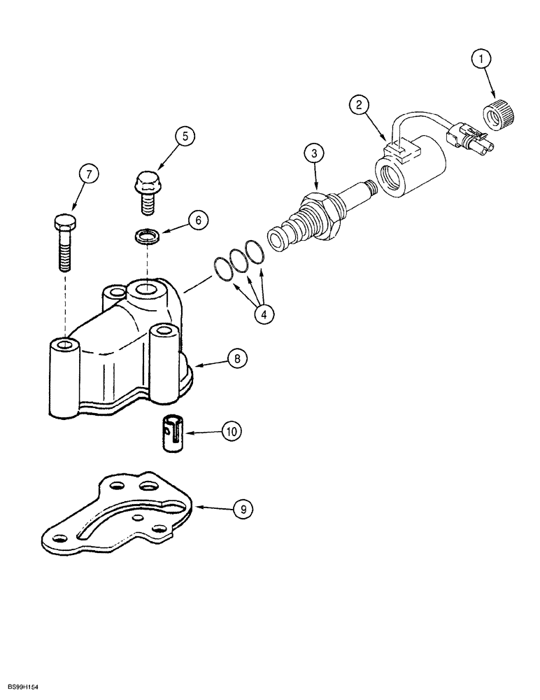 Схема запчастей Case 580SL - (6-086) - CARRARO TRANSMISSION ASSY, SOLENOID VALVE, 4 WHEEL DRIVE, MODELS WITHOUT POWERSHIFT TRANSMISSION (06) - POWER TRAIN