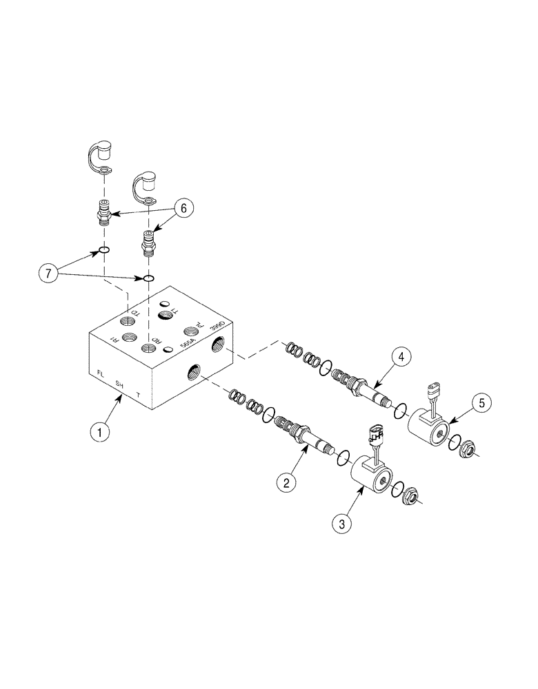 Схема запчастей Case 6030 - (06-13) - VALVE, MANIFOLD CHARGE PUMP (06) - POWER TRAIN