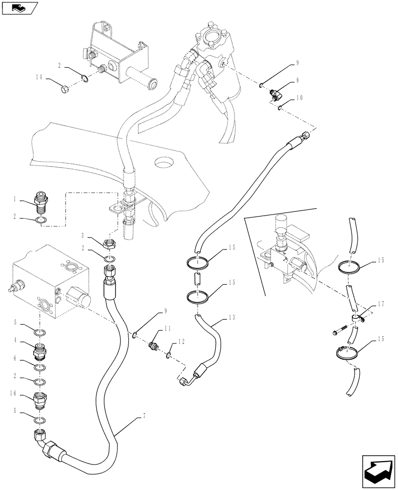 Схема запчастей Case 721F - (41.200.02) - STEERING STANDARD INSTALLATION (41) - STEERING