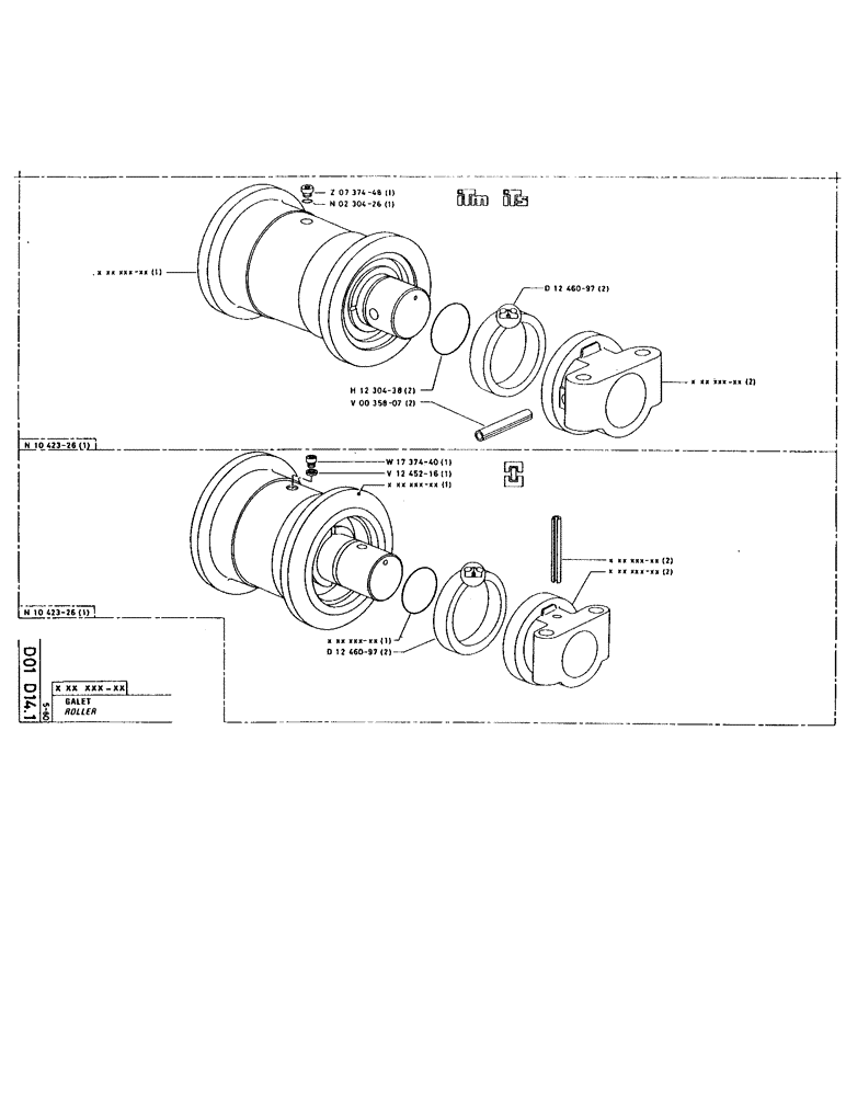 Схема запчастей Case 160CKS - (092) - ROLLER (04) - UNDERCARRIAGE