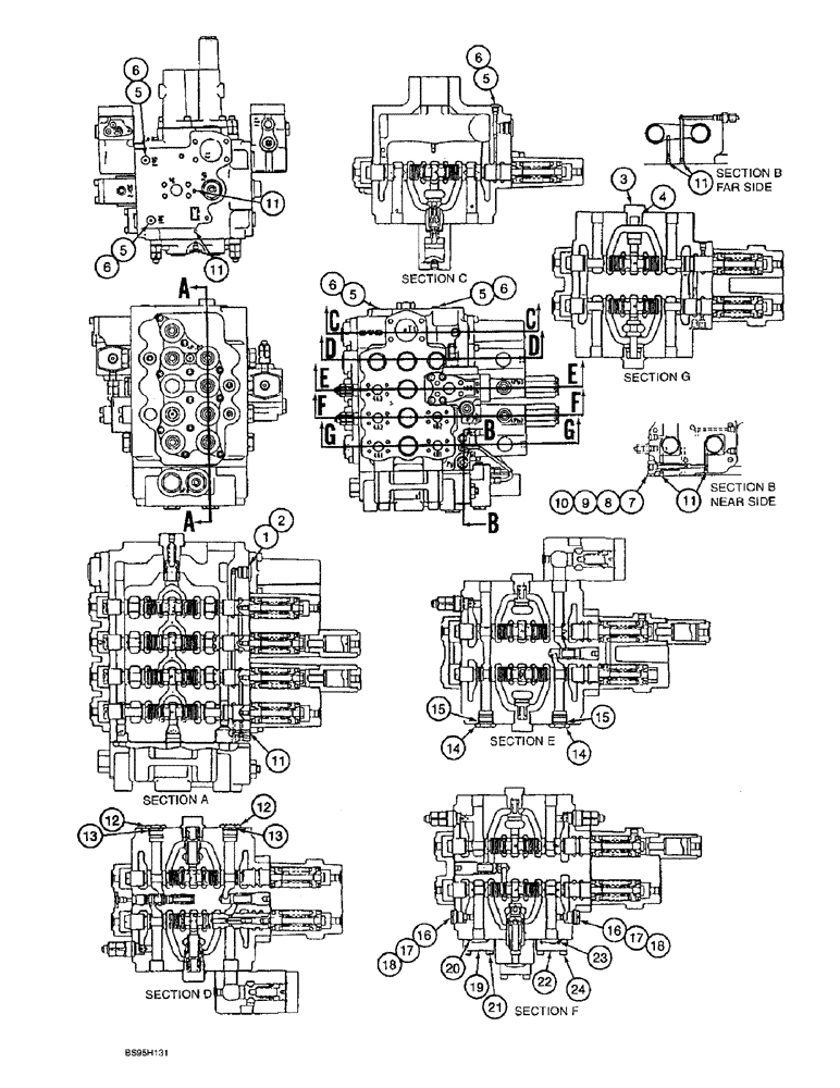 Схема запчастей Case 9060B - (8-112) - CONTROL VALVE, PLUGS AND COVERS (08) - HYDRAULICS