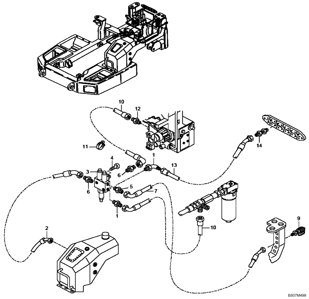 Схема запчастей Case 325 - (3.436/1[01A]) - HYDRAULIC SYSTEM - DIFFERENTIAL LOCKING (87457963) (09) - Implement / Hydraulics / Frame / Brakes