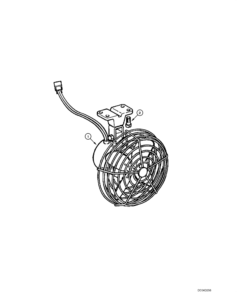 Схема запчастей Case 865 - (04.26[00]) - FAN - OPEN CAB (04) - ELECTRICAL SYSTEMS