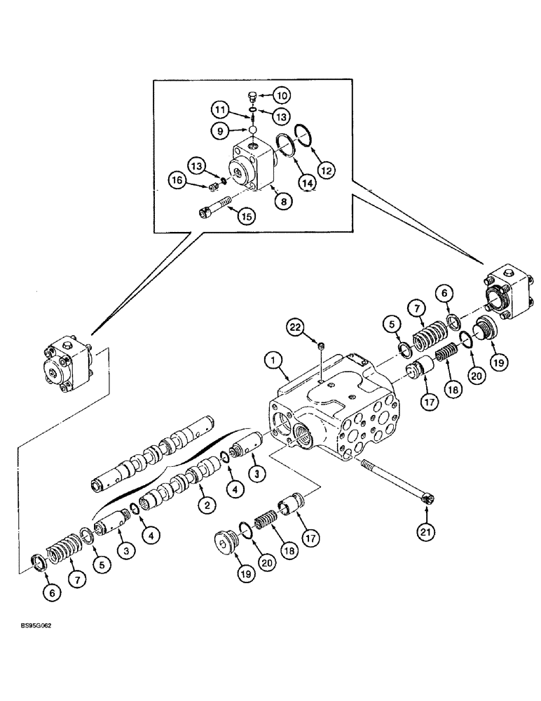 Схема запчастей Case 9060B - (6-22) - COUNTERBALANCE VALVE (06) - POWER TRAIN