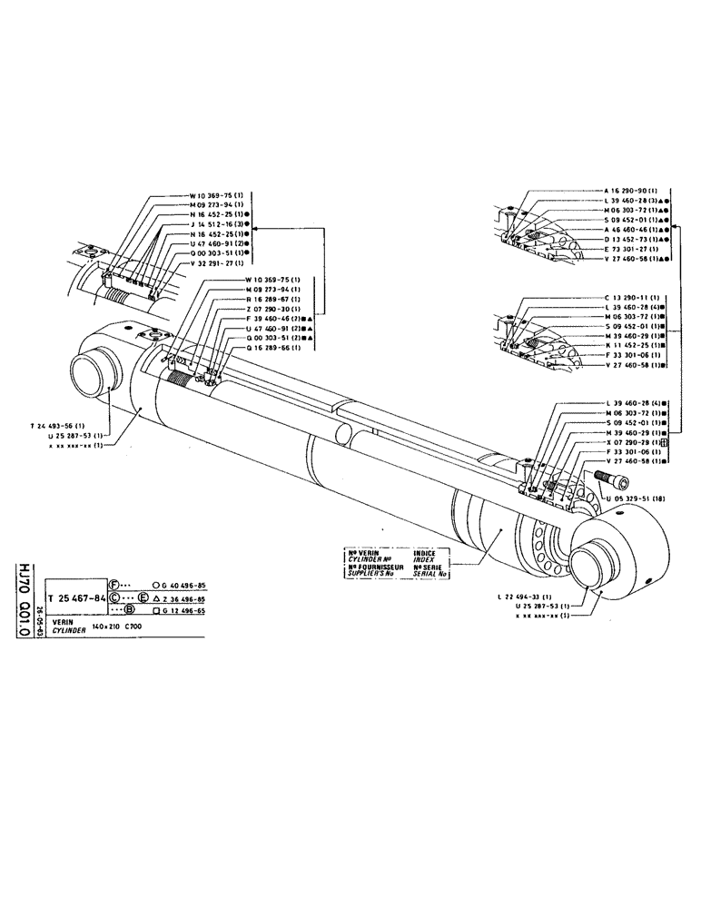 Схема запчастей Case 220 - (155) - CYLINDER (07) - HYDRAULIC SYSTEM