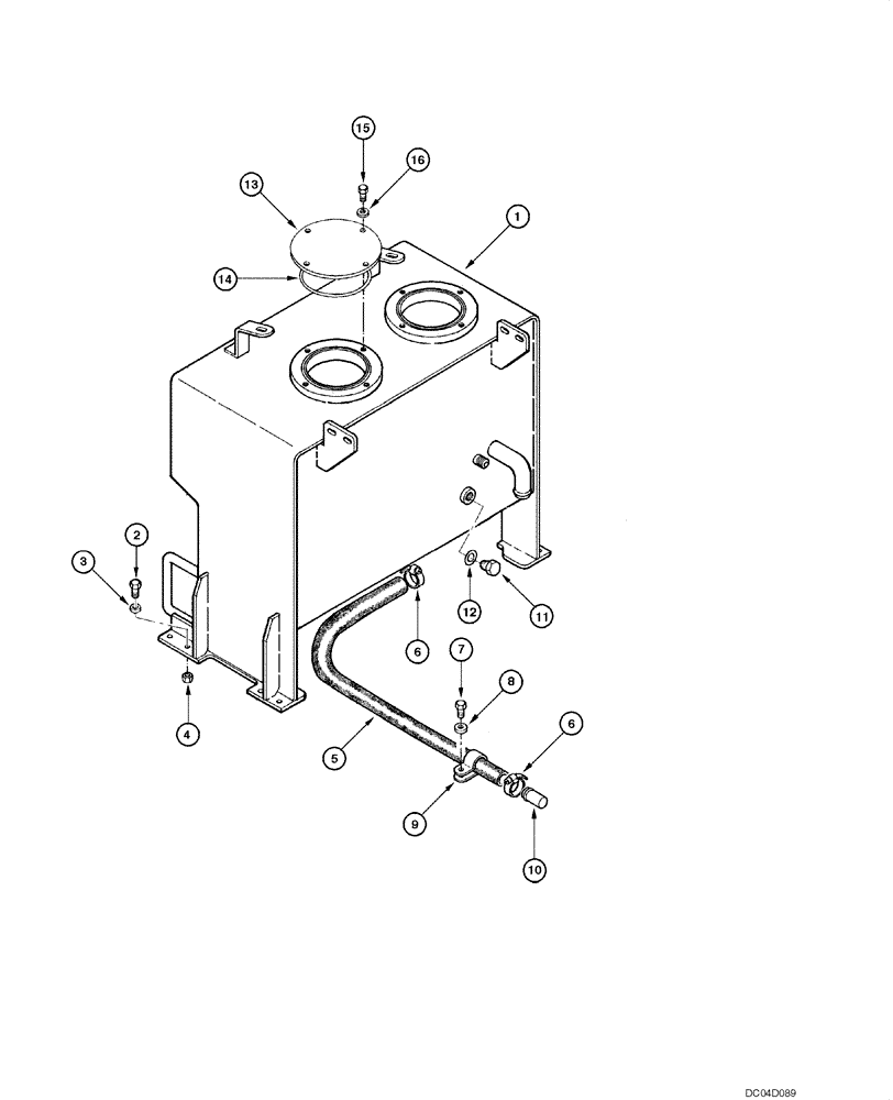 Схема запчастей Case 885 - (08.01[00]) - HYDRAULIC RESERVOIR (08) - HYDRAULICS