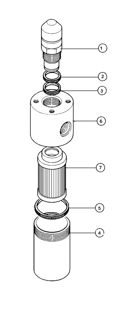 Схема запчастей Case 865 DHP - (8-076) - DIFFERENTIAL LOCK - HYDRAULIC OIL FILTER (08) - HYDRAULICS