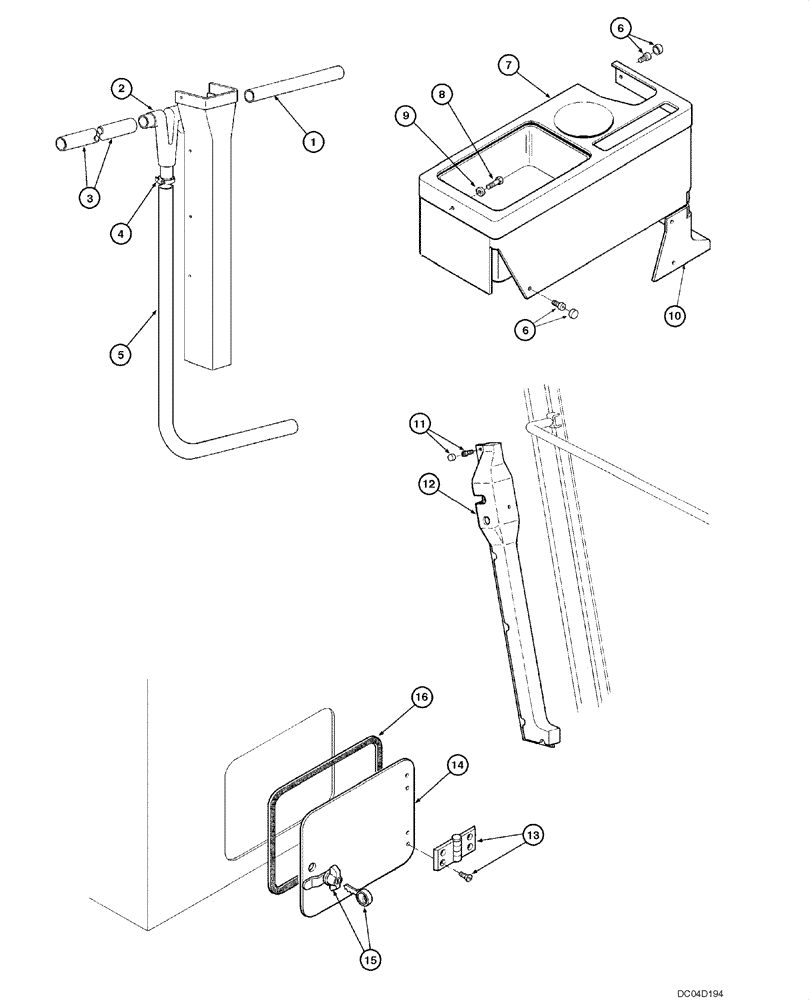 Схема запчастей Case 885 - (09.38[00]) - CAB - INNER UPHOLSTERY LH/RH (09) - CHASSIS