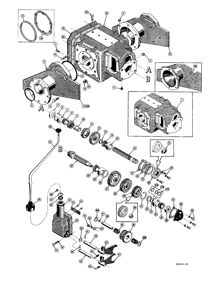 Схема запчастей Case 420C - (110) - TRANSMISSION-DIFFERENTIAL AND FINAL DRIVE SPACERS (04) - UNDERCARRIAGE