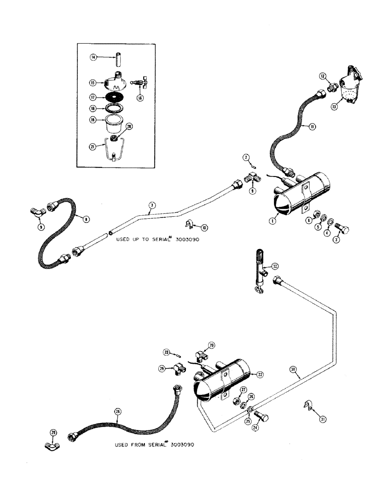 Схема запчастей Case 310 - (026) - FUEL SYSTEM (02) - FUEL SYSTEM