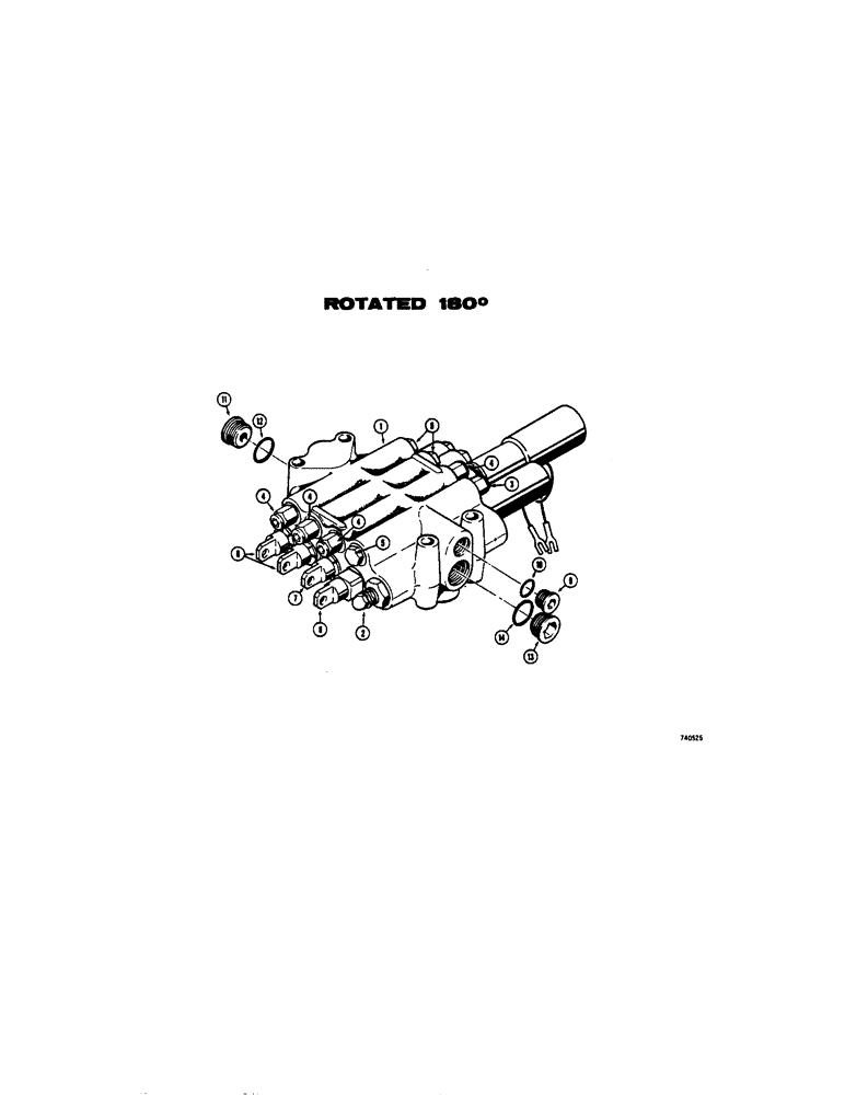 Схема запчастей Case 450 - (318[1]) - D44217 LOADER CONTROL VALVE (4 SPOOL) USED ON MODELS WITH RETURN DIG FEATURE (07) - HYDRAULIC SYSTEM