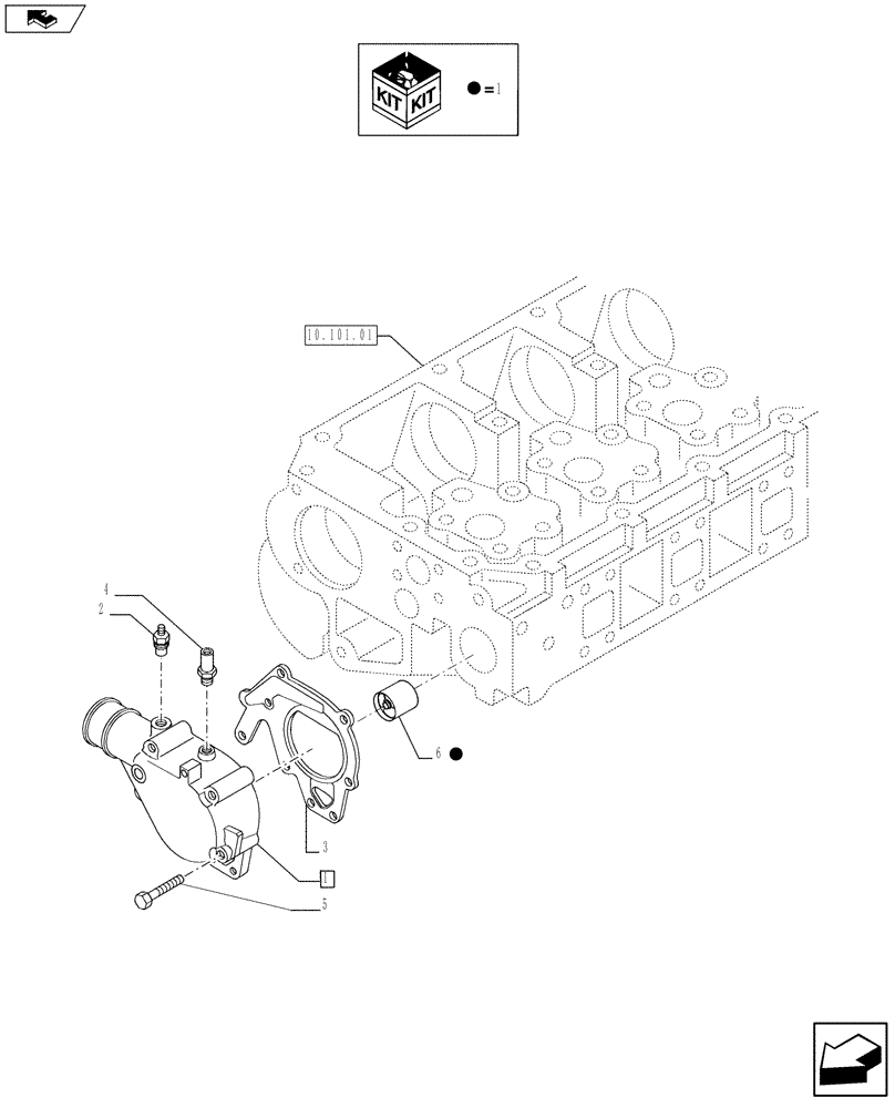 Схема запчастей Case F3AE0684K E910 - (10.402.01) - TEMPERATURE CONTROL (THERMOSTAT) - MY11 8120 (10) - ENGINE