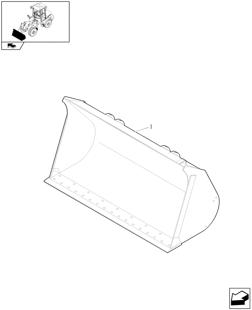 Схема запчастей Case 221E - (156) - (1M³) X 2100MM BUCKET WITH CUTTING EDGE (09) - LOADER/BACKHOE