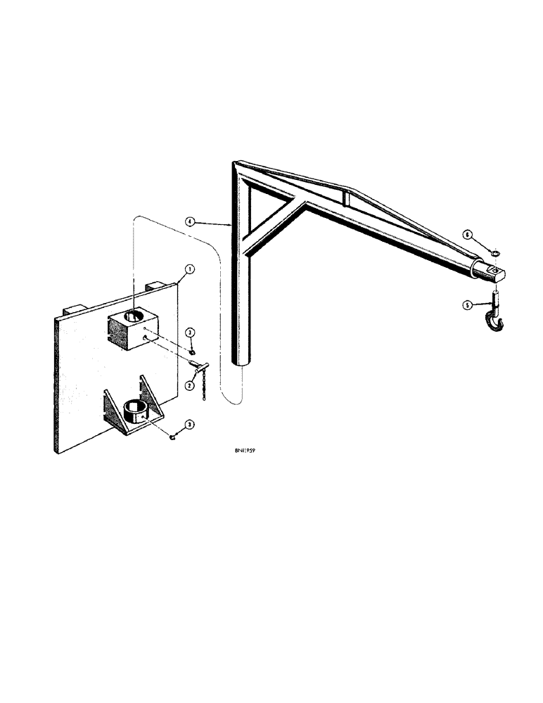 Схема запчастей Case 430 - (70) - CRANE BOOM ATTACHMENT, EARLY PRODUCTION 