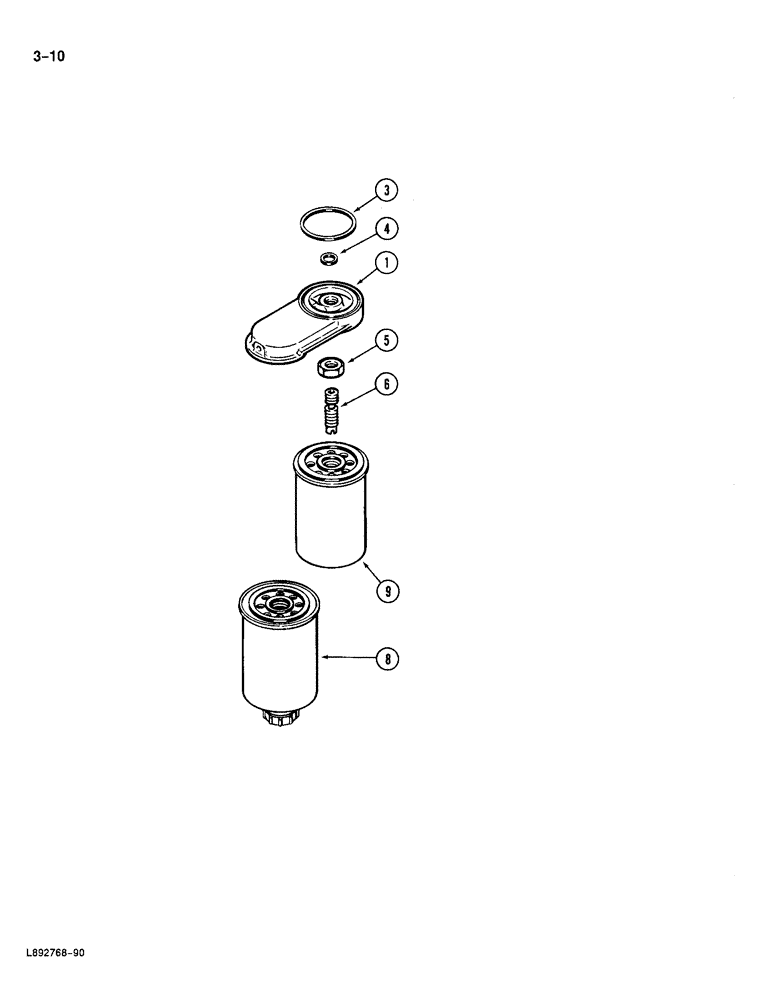 Схема запчастей Case 688 - (3-10) - FUEL FILTER, 4T-390 ENGINE (03) - FUEL SYSTEM