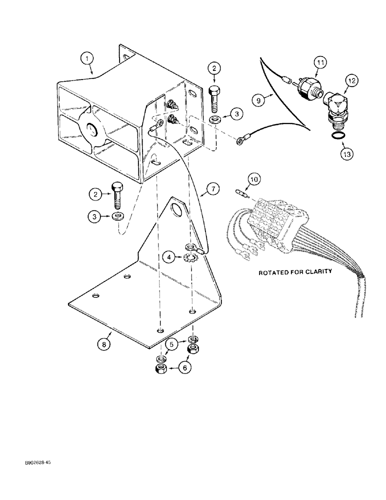 Схема запчастей Case 580SK - (4-48) - BACKUP ALARM, MODELS WITHOUT PTO, PRIOR TO P.I.N. JJG0168600 (04) - ELECTRICAL SYSTEMS