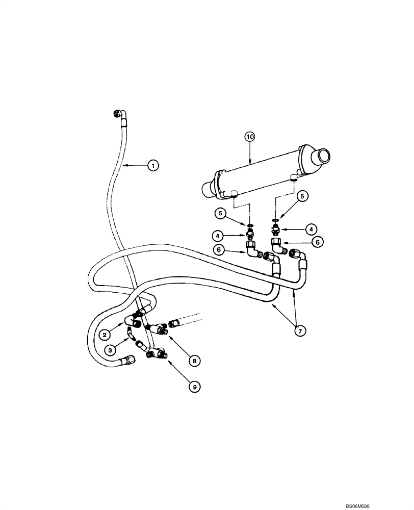 Схема запчастей Case 845 - (06.21[00]) - TRANSMISSION - OIL COOLING (06) - POWER TRAIN