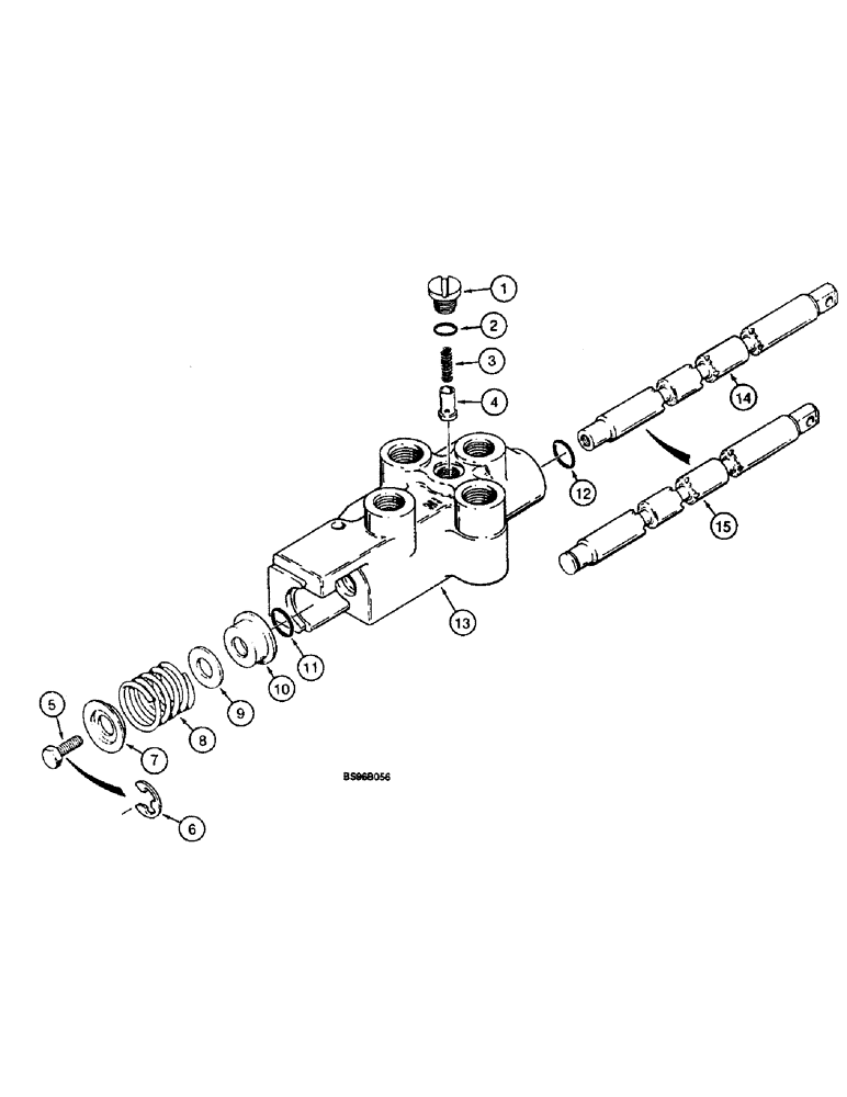 Схема запчастей Case 1825B - (8-16) - VALVE ASSEMBLY, AUXILIARY CONTROL (08) - HYDRAULICS