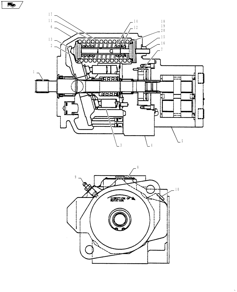 Схема запчастей Case CX27B ASN - (10.114.02) - POWER TAKE-OFF ASSY (10) - ENGINE