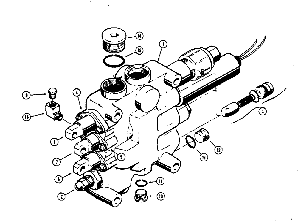 Схема запчастей Case W7E - (218[1]) - L17844 LOADER CONTROL VALVE - 3 SPOOL DIESEL MODELS ONLY (08) - HYDRAULICS