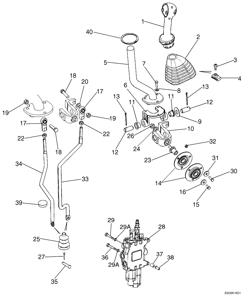 Схема запчастей Case 580M - (09-01) - CONTROLS - LOADER LIFT AND BUCKET (09) - CHASSIS/ATTACHMENTS