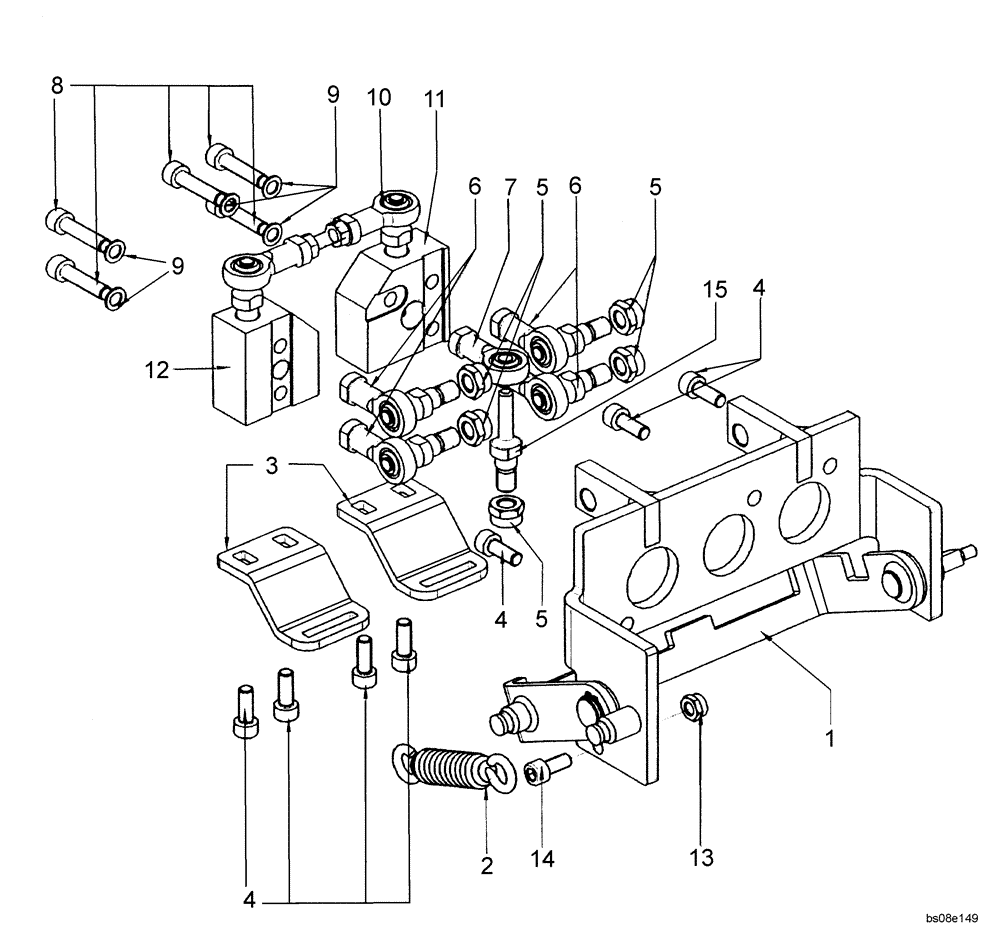 Схема запчастей Case 321E - (23.612[6917013000]) - CONTROL LEVER ASSY (35) - HYDRAULIC SYSTEMS