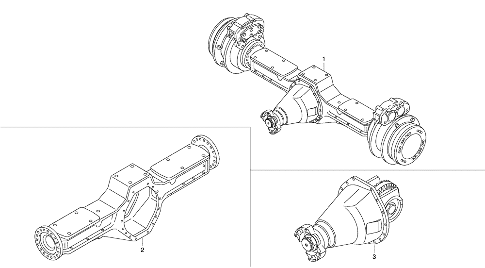 Схема запчастей Case 330 - (33A00020052[02]) - REAR AXLE (11) - AXLES/WHEELS