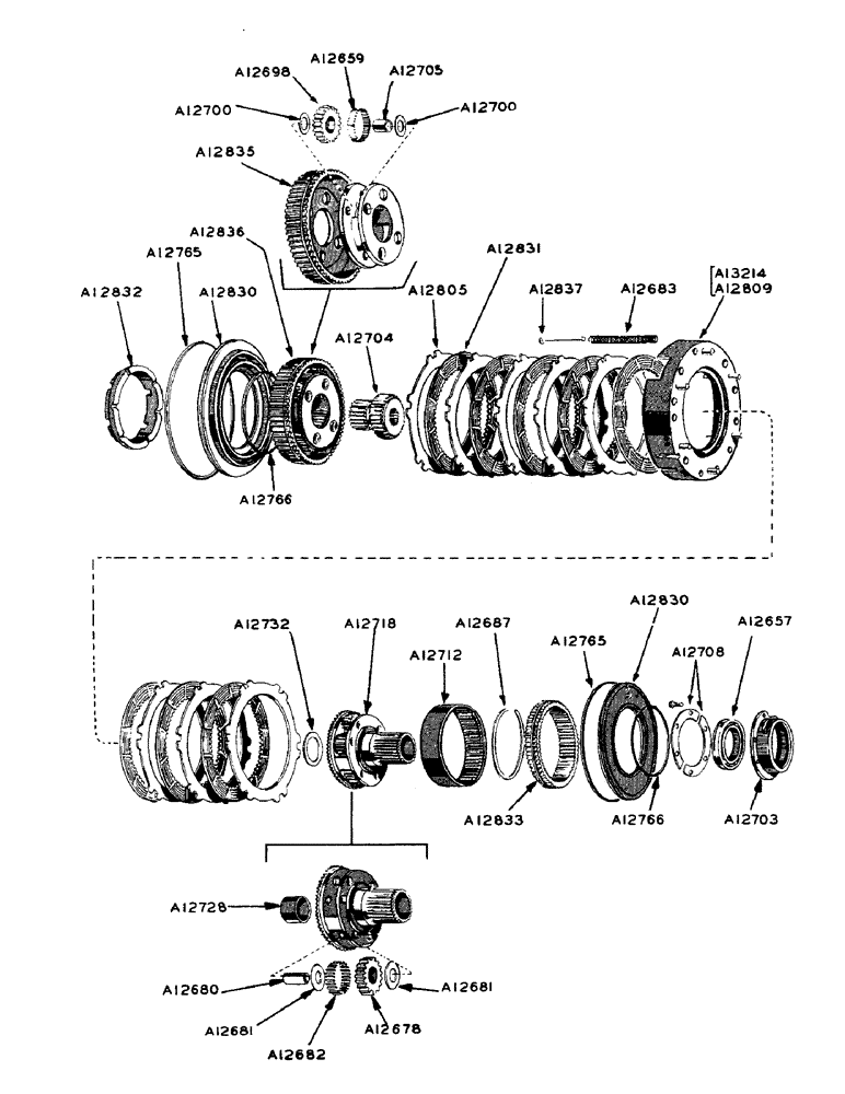 Схема запчастей Case W9 - (084) - FORWARD AND REVERSE PLANETARY CLUTCH (06) - POWER TRAIN