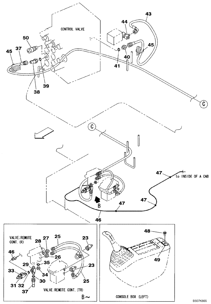 Схема запчастей Case CX225SR - (08-32) - HYDRAULICS, AUXILIARY - SINGLE ACTING CIRCUIT (08) - HYDRAULICS