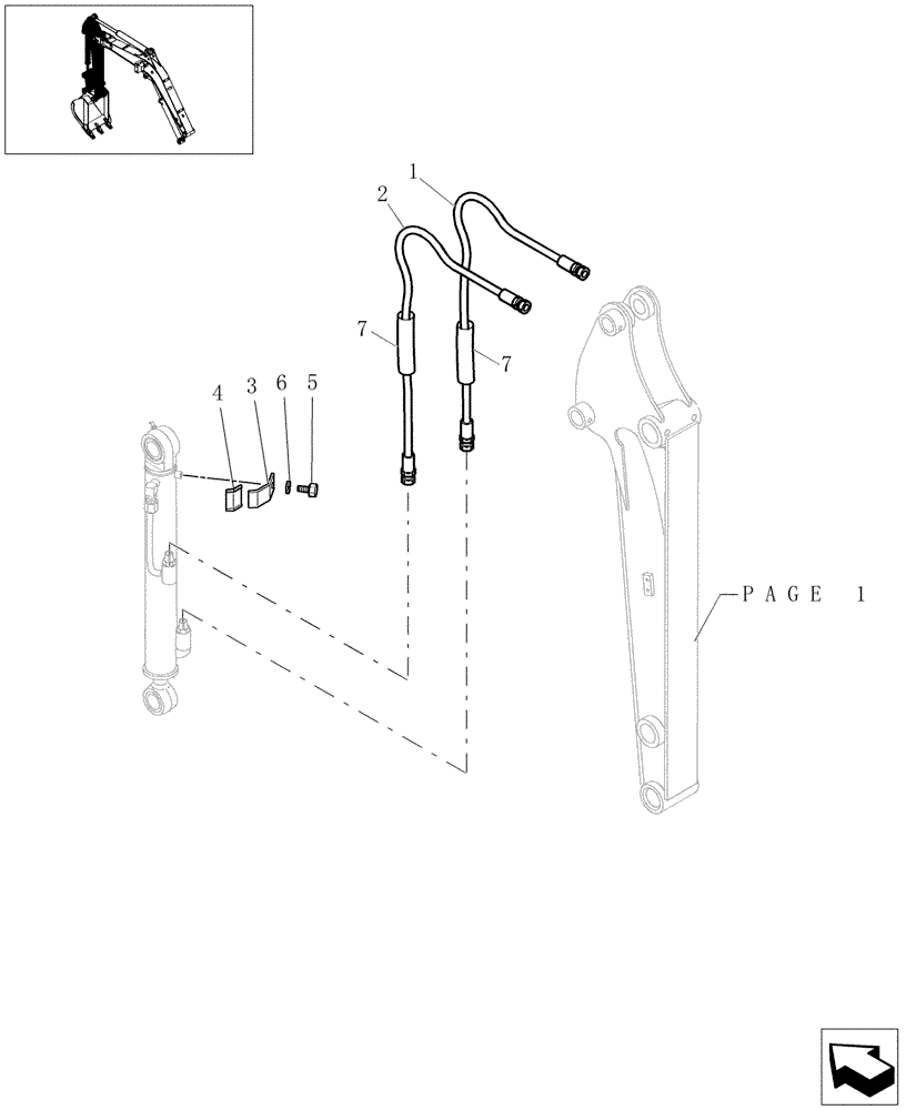 Схема запчастей Case CX22B - (5.0038[02]) - LONG ARM LINES - 747329070 (84) - BOOMS, DIPPERS & BUCKETS