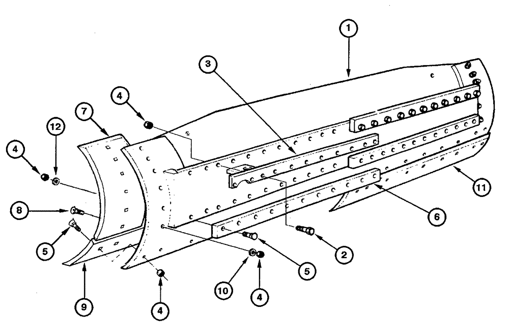 Схема запчастей Case 865 - (09.09[00]) - BLADE - ASSEMBLY (13 FEET) (09) - CHASSIS