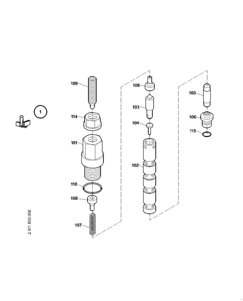 Схема запчастей Case 221E - (23.192[2811653000]) - SWITCH-OVER VALVE (35) - HYDRAULIC SYSTEMS