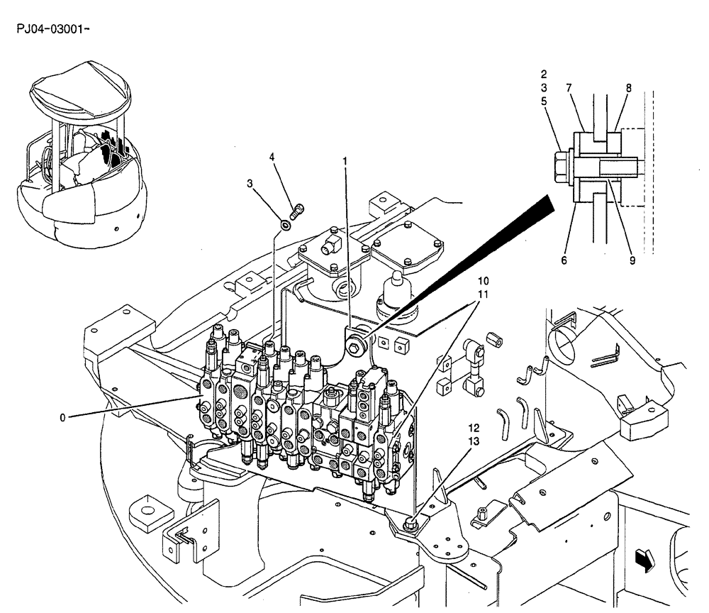 Схема запчастей Case CX50B - (02-025) - VALVE INSTAL (05) - SUPERSTRUCTURE