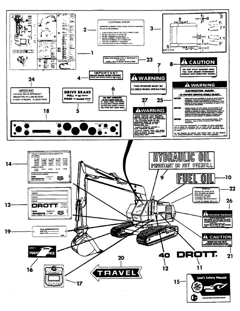 Схема запчастей Case 40EC - (164) - GRAPHIC PRODUCTS (05) - UPPERSTRUCTURE CHASSIS