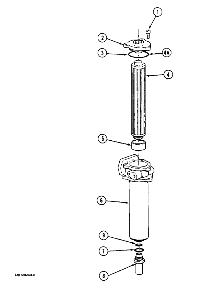 Схема запчастей Case 1088 - (8A-6) - HYDRAULIC RETURN OIL FILTER (08) - HYDRAULICS