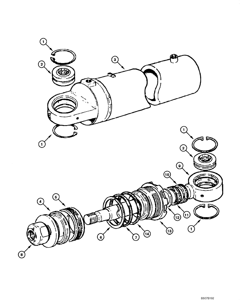 Схема запчастей Case 885 - (08.63[00]) - CYLINDER - ARTICULATION LH/RH (08) - HYDRAULICS