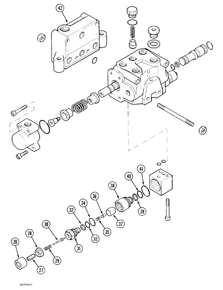 Схема запчастей Case 170C - (8-122) - CONTROL VALVE FOR OPTIONS (08) - HYDRAULICS