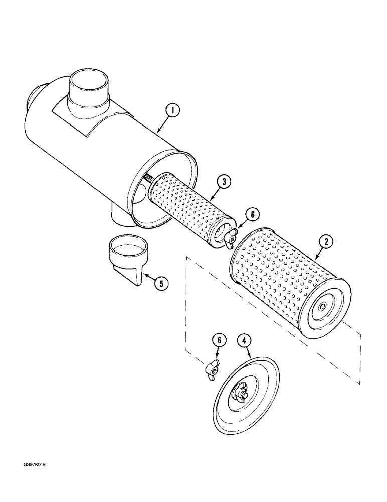 Схема запчастей Case 888 - (2-06) - AIR CLEANER (02) - ENGINE