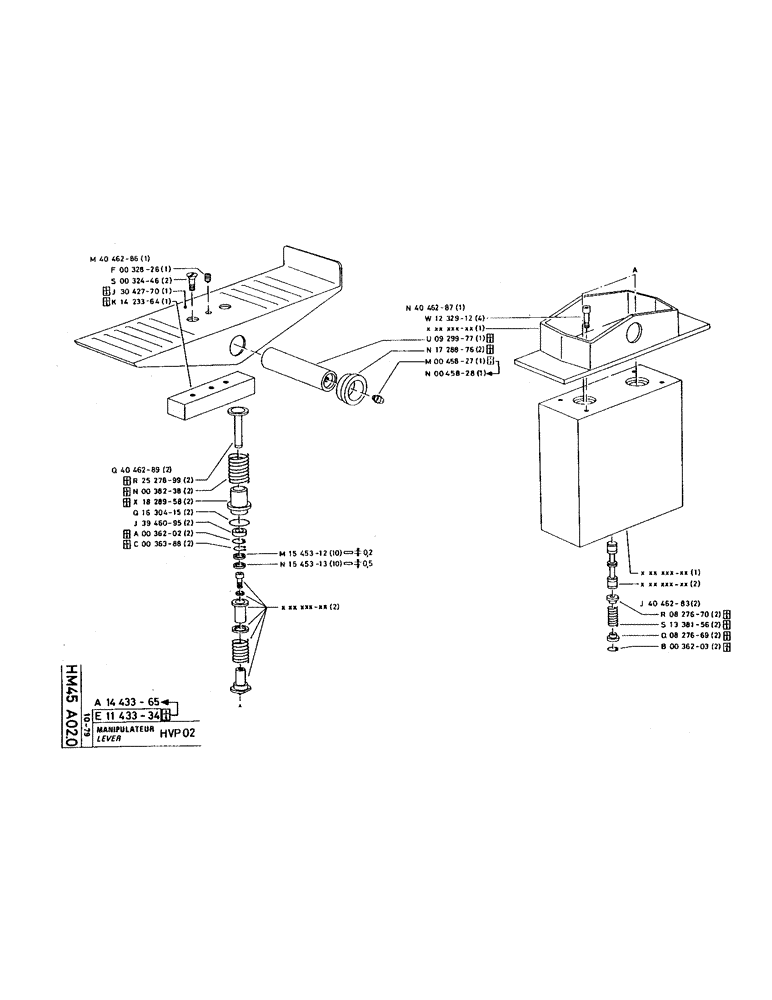 Схема запчастей Case 220 - (192) - LEVER (07) - HYDRAULIC SYSTEM