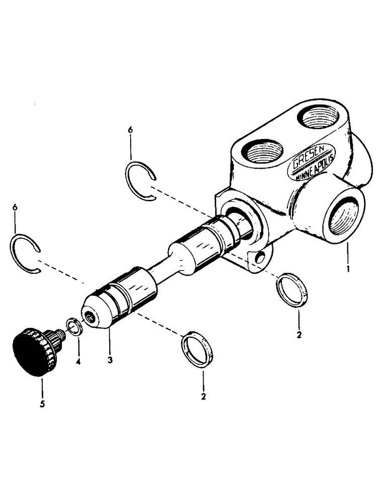 Схема запчастей Case 50 - (E01) - TRACK BRAKE VALVE, GRESEN # S-50 (35) - HYDRAULIC SYSTEMS