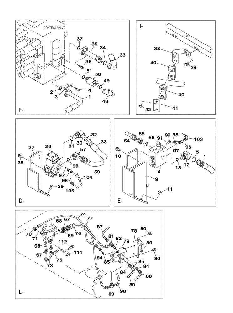 Схема запчастей Case CX350C - (08-028[03]) - HYDRAULIC CIRCUIT - OPTIONAL - MULTI-PURPOSE - 3 WAY (08) - HYDRAULICS