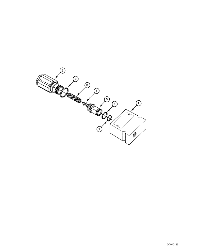 Схема запчастей Case 885 - (08.34[00]) - BRAKE AND STEERING - RELIEF VALVE (08) - HYDRAULICS