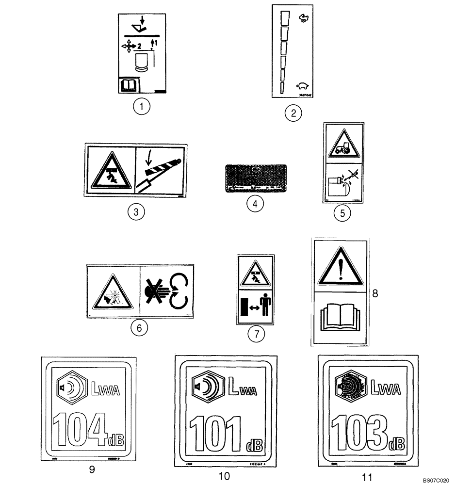 Схема запчастей Case 440CT - (09-44) - DECALS (09) - CHASSIS