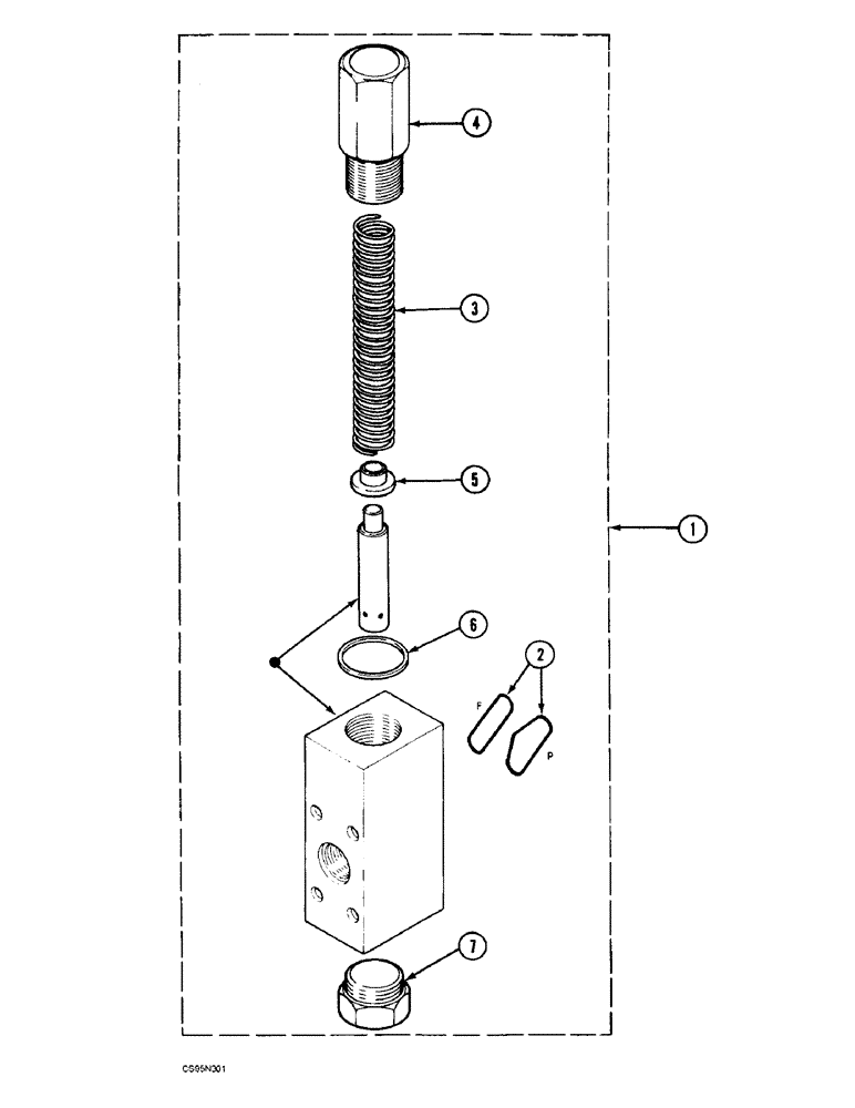 Схема запчастей Case 688BCK - (8C-36) - PRESSURE LIMITER (P35), 688B CK (120301-) (07) - HYDRAULIC SYSTEM