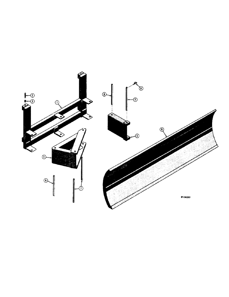 Схема запчастей Case 430 - (74[1]) - ANGLING DOZER ATTACHMENT, LATE PRODUCTION 