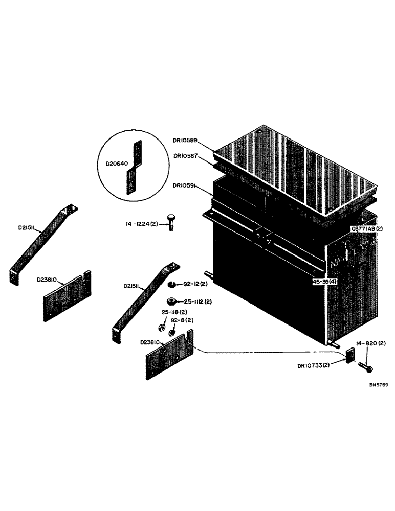 Схема запчастей Case 21 - (66) - 700 LB. WEIGHT BOX (TRACTOR WITH BACKHOE REMOVED) 