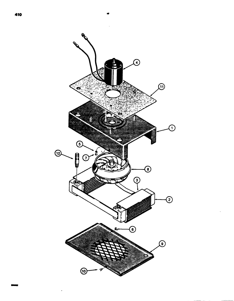 Схема запчастей Case 850B - (410) - CAB - NON - PRESSURIZED, HEATER ASSEMBLY (05) - UPPERSTRUCTURE CHASSIS